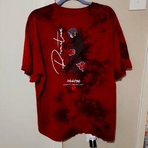 Primitive x Naruto Crows Washed Burgundy T-Shirt